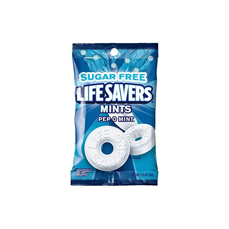 LIFE SAVERS Pep-O-Mint Breath Mints Hard Candy Bulk Pack, 2.75