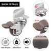DBREAKS Swivel castors set, 38 mm x 4, TPE, L