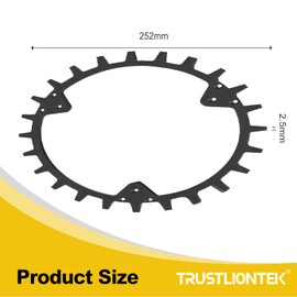 TRUSTLIONTEK Robotic Lawnmower Spikes for Model Husqvana Traction Improvement for Lawnmowers, Diameter 252 mm, Thickness 2.5 mm