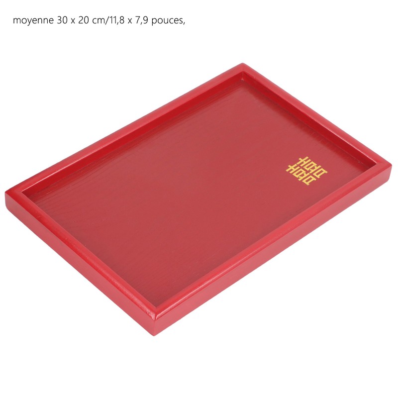 Wood Serving Tray Decorative Serving Platter Snack Fruit Plate for
