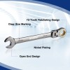 WORKPRO 22-Piece Flex-Head Ratcheting Wrench Set Metric 6-18mm & SAE