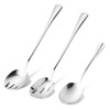 Set of 3 Stainless Steel Serving Spoons, Large Cooking Spoons,