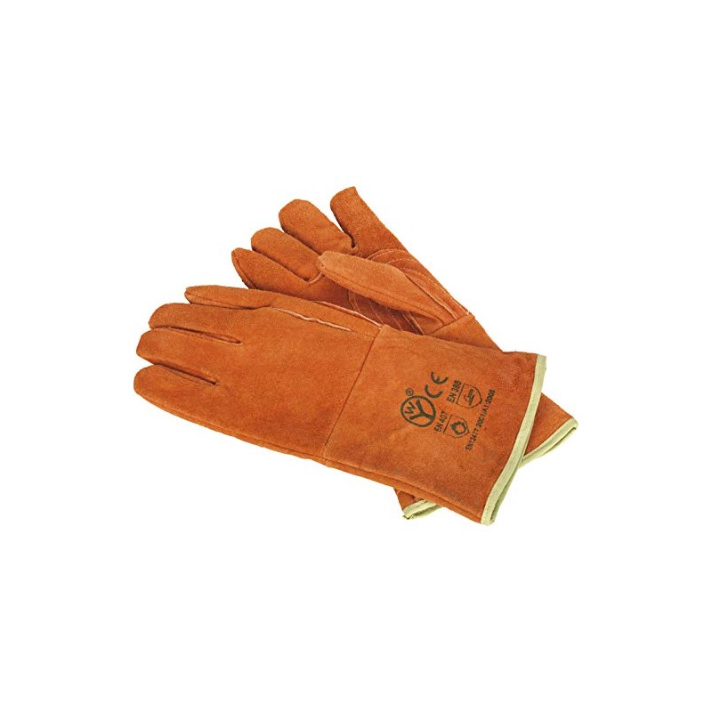 Sealey SSP151 Leather Welding Gauntlets Lined Heavy-Duty - Pair