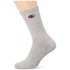 Champion Unisex Socks (Pack of 6), Light grey mottled, white,