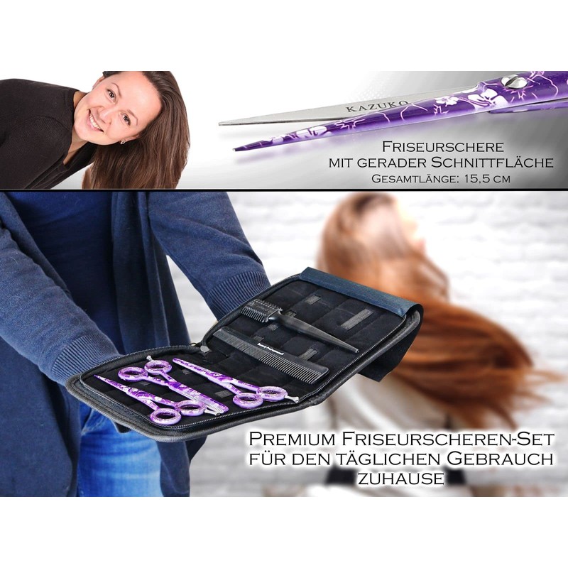 Premium Hair Scissors Set 6 Pieces Thinning Scissors Hairdressing Scissors