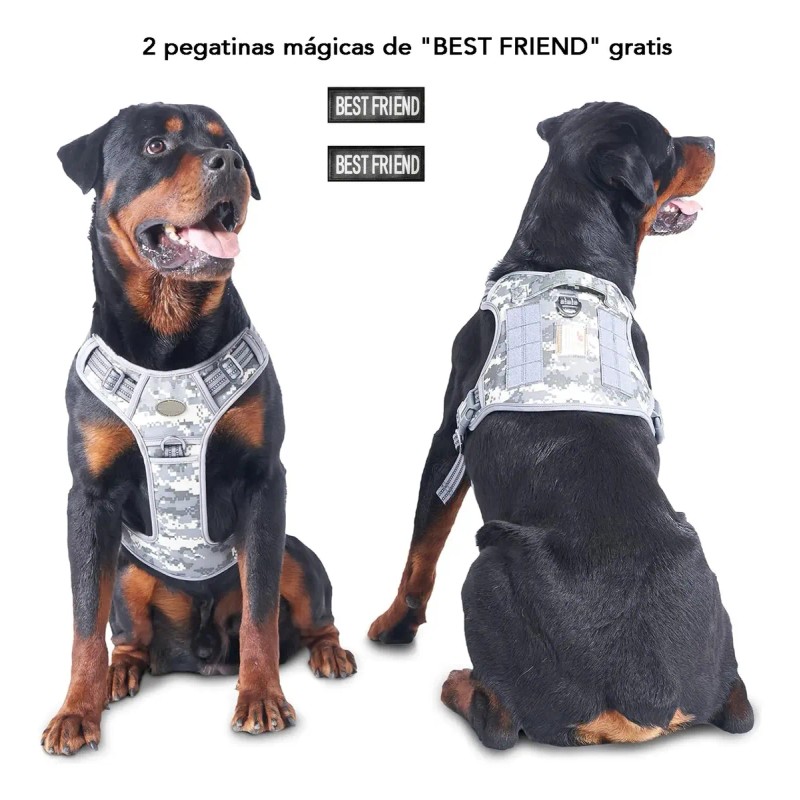 Chaleco Táctico Para Perro Grande Pechera K9 Ajustable