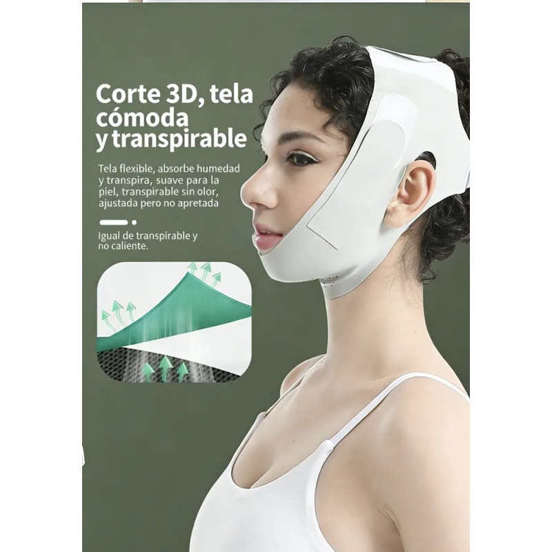 2 Mentonera Faja Forma V Oferta Reduce Arruga Papada Cachete