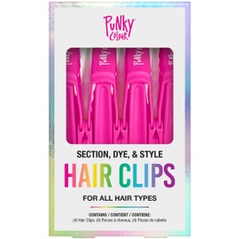 Punky Colour Hair Clips for Styling – Strong Grip, Non-Slip, Hair Sectioning Clips for All Hairs, Professional Salon Quality, 4 Piece, 1 Pack