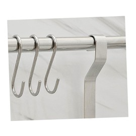 BUGUUYO 10pcs Stainless Steel S Hooks Hanging Hooks for Kitchenware Cookware Utensils Easy to Use No Drilling Required for Kitchen Workshop Bathroom Garage Outdoor