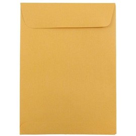 JAM PAPER 5 1/2 x 7 1/2 Open End Catalog Recycled Envelopes - Brown Kraft Manila - 25/Pack