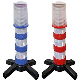 Electriduct Road Emergency Beacon LED Flare KIT with Storage Case - Red & Blue