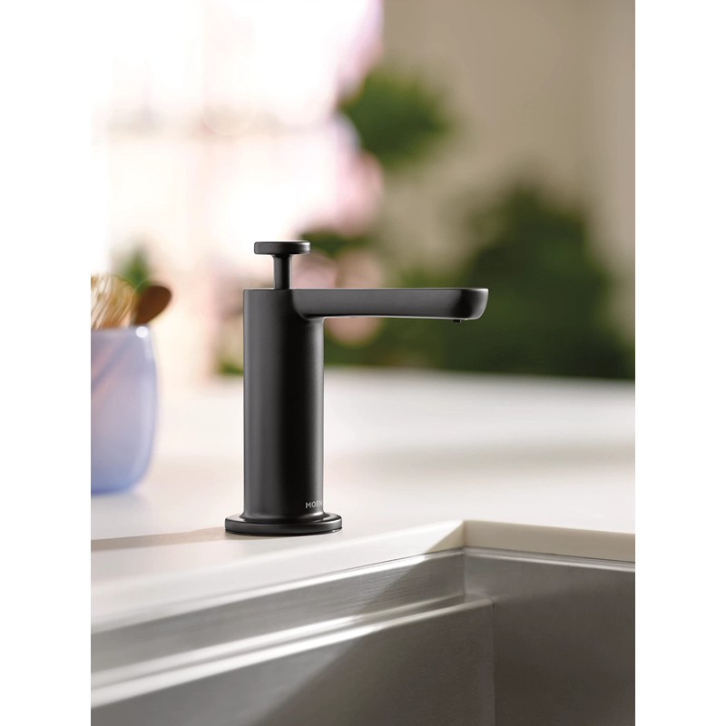 Moen S3947BL Modern Deck Mounted Kitchen Soap Dispenser with Above