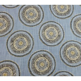 Robert Allen Jambasa in Greystone BTY Robert Allen 100% Cotton Slub 54" Wide Medallion