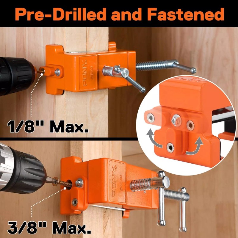 PONY 2-Pack Cabinet Clamps, 8510 Cabinet Claw 440 lbs Load