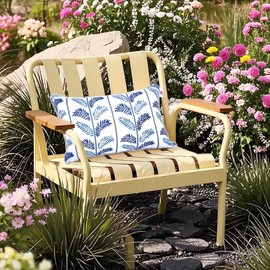 JMKaixin Pack of 2 Patio Lumbar Pillows, 12"x20" Fade Resistant Outdoor Waterproof Lumbar Pillow with Inners, Decorative Garden Lumbar Cushions for Home Patio Terrace Sofa Use