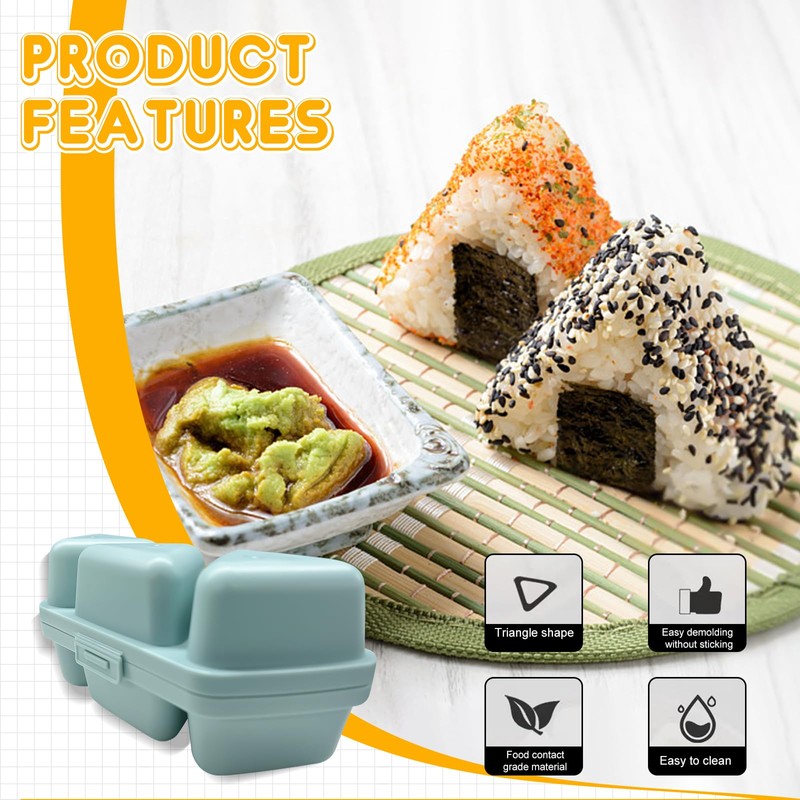 HIBILDER 6 in 1 Onigiri Mold Triangle Sushi Mold Once