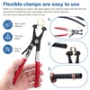 OCR 100 Pack 6-22mm 10Size Fuel line Spring Clamp Silicone
