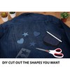 SINGER Fabric Iron-On Patches Blue Denim Set with Stencil, Set