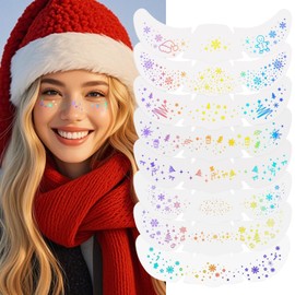 8 Tatuajes Faciales De Pecas Con Purpurina, Pecas Brillantes Para Mujeres Y Niños, Lindos Tatuajes Faciales Temporales Dorados Impermeables Con Forma De Estrella, Parches Brillantes(8 Piezas