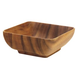 PACIFIC MERCHANTS Square Bowl, 11” x 11” x 4.5” Inch, Acaciware, Sustainable, Eco-Friendly Wooden Salad, Fruit, Serving bowl