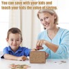 WDJLNZB Wooden Money Box with Saving Target and Numbers for