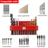 MUTUACTOR Drill Bit Organizer Heavy Duty,Quick Access Magnetic Mount Drill