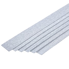 Frautron 240 Grit Replacement Sandpaper for Guitar Fret Leveling Beam, Set of 6PCS Self-Adhesive Sandpaper Strips 16" x 0.87" (400mm x 22mm) for Bass Guitar Fret Leveler Sanding Level File Bar