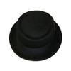 SUPERB 100% WOOL HAND MADE BLACK FELT CRUSHABLE PORK PIE