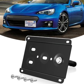 License Plate Holder Front License Plate Bracket No Drill Tow Hook Mount Anti-Theft License Plate Frame Compatible with 13-17 Scion FRS, 13-21 Subaru BRZ&15-21 WRX,10-15 Toyota Prius & 17-21 86