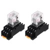MECCANIXITY 2Pcs AC 24V Electromagnetic Power Relay, 14-Pin 3A Power