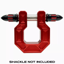 True Spike 2 True Spike Bumper Recovery Shackle Tow Hook D Ring Stainless 3/4 Pins SK2 Red