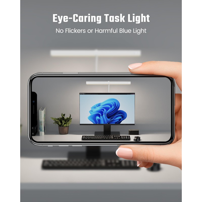 SUPERDANNY LED Desk Lamp for Home Office, Eye-Caring Desk Light