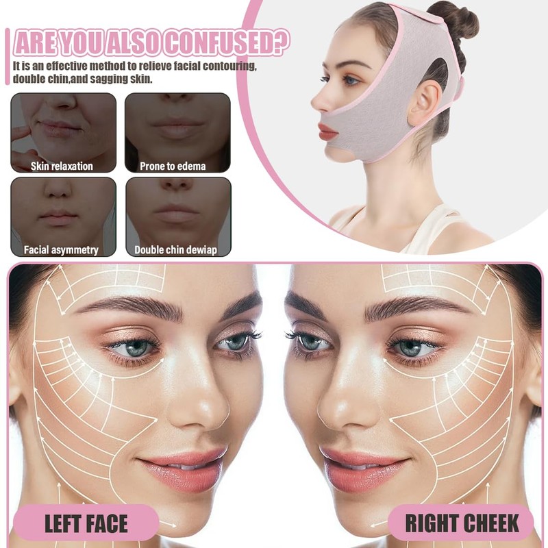 UEIOAVL Face Tightening Bands, 1 Piece Beauty Face Contouring Sleep