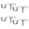 Silver Tap Bracket - No Drill Curtain Rod Bracket 1"