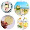 Heting-YQ Pack of 10 Artificial Lemon Slices Plastic Fake Lemon