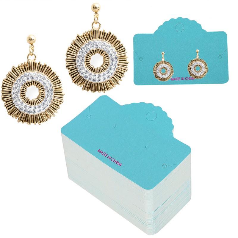 100pcs Blue DIY Jewelry Earring Ear Studs Hanging Display Hang