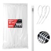 REZOSY REZOSY White Zip Ties 8 Inch 100 Pack Clear