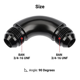 EVIL ENERGY 8AN Male to 8AN Male 90 Degree One Piece Full Flow Swivel Coupler Union Fitting Adapter Aluminum
