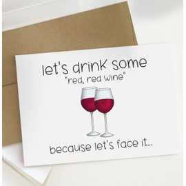 Funny Birthday Card For Men & Women. Red Wine Birthday Card. Milestone Birthday Card. Funny 40th Birthday Card. Funny Happy Bday Card. Card For Wine Drinkers.