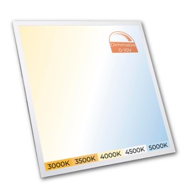 LED ATOMANT 2x2 LED Flat Recessed Panel Light 48W 5000LM, 5 CCT Selectable 3000K/3500K/4000K/4500K/5000K, Power Selectable 30W to 48W, Dimmable with 0-10V Dimmer