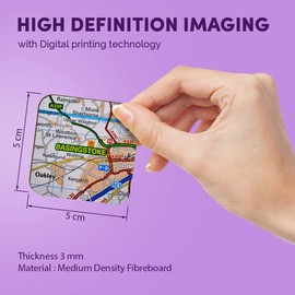 1 x Square MDF Fridge Magnet - Basingstoke England Travel Holiday UK 44229