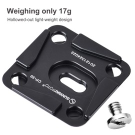 SUNWAYFOTO CP-39 Camera Clip QR Plate Compatible with Arca-Swiss, RRS, PD PL-S-3 Design Standard Plate (Two-Piece Design) V3 Quick Release Plate
