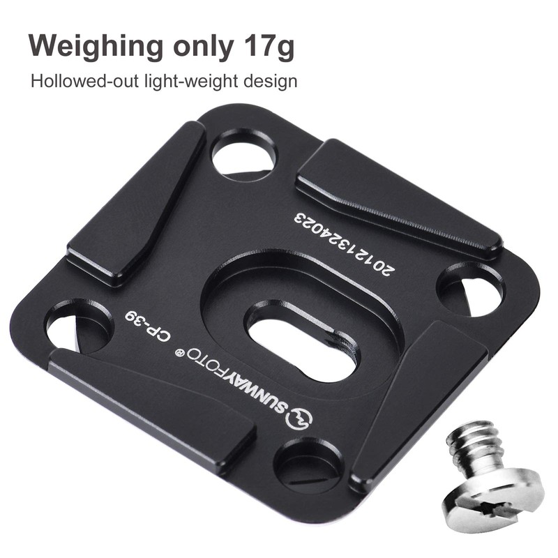 SUNWAYFOTO CP-39 Camera Clip QR Plate Compatible with Arca-Swiss, RRS,