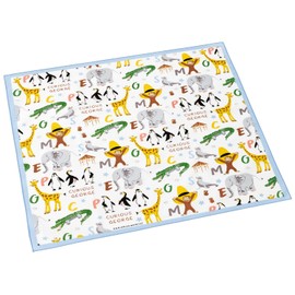 Skater KB56 Lunch Cloth, Large Size, Curious George, 20.5 x 20.5 inches (52 x 52 cm), Made in Japan
