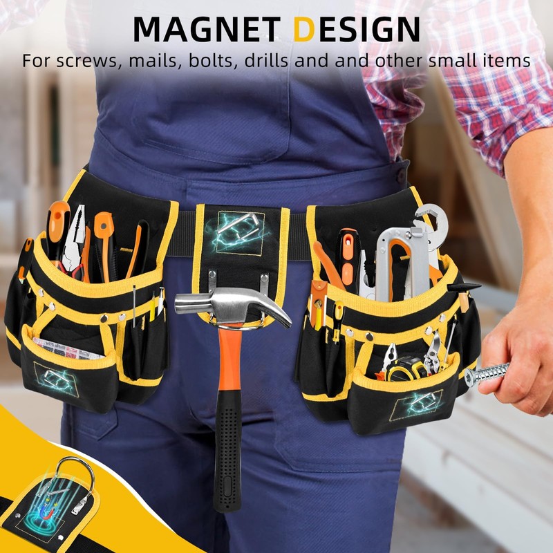Tool Belt, Tool Belts for Men, Tool Organiser, 26 Pockets