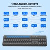 EDJO Wireless Keyboard, 2.4G Full-Sized Cordless USB Silent Computer Keyboard,
