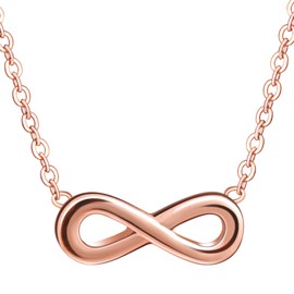 INFINIONLY Women's / Girls' Necklace, Simple Fashion Infinity Symbol Pendant, Stainless Steel Necklace, Adjustable Chain, Christmas Birthday Gift, Stainless Steel