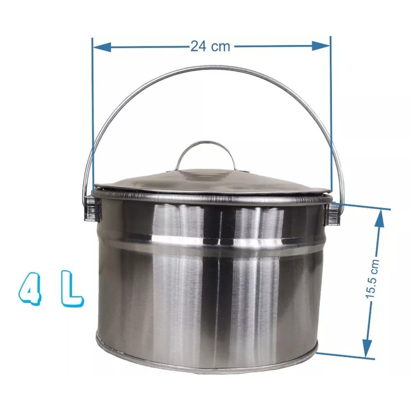 Gal Olla De Acero Inoxidable Capacidad 4 Litros