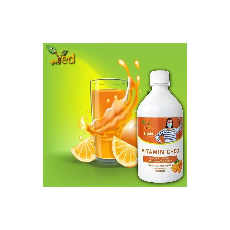 Ved Vitamin C & D3 Liquid Food Supplement for Adults