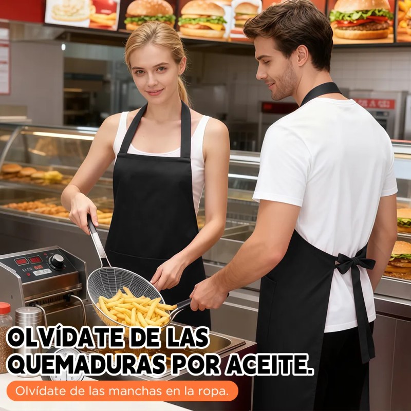 10 Pzs Mandil Delantal Para Chef Meseros Barbería Pintores